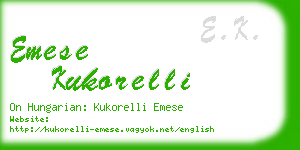 emese kukorelli business card